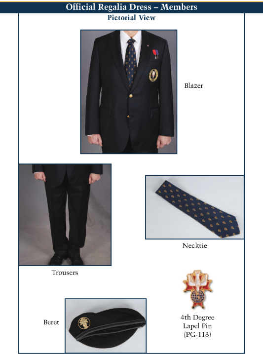 Carolina Blue Tie with Navy KofC and Emblem - Regular and Long - Knights  Gear USA